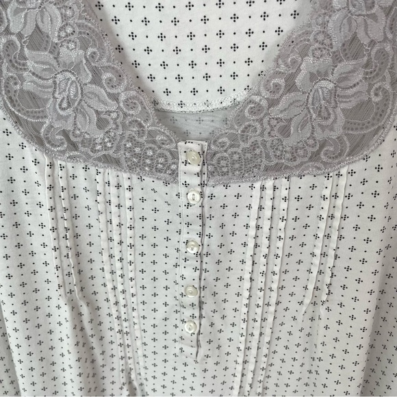 Eileen West Short Sleeve Pajama Pants Modal Set Women’s Size Medium Gray Lace 13 - Picture 6 of 12